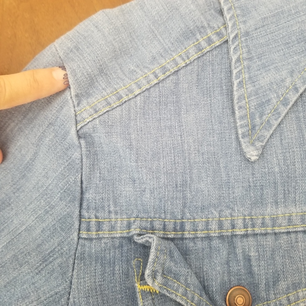 Vintage Montgomery Ward Denim Button Up Top - Picture 7 of 8